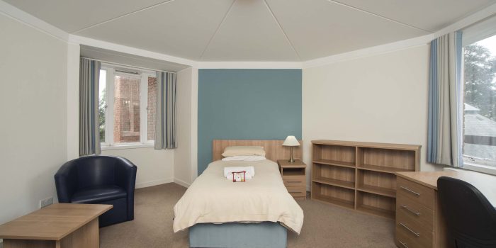 St. Chads Flats. St. Catharine's College. Grange Road .Cambridge. Flat 35, bedroom from north.